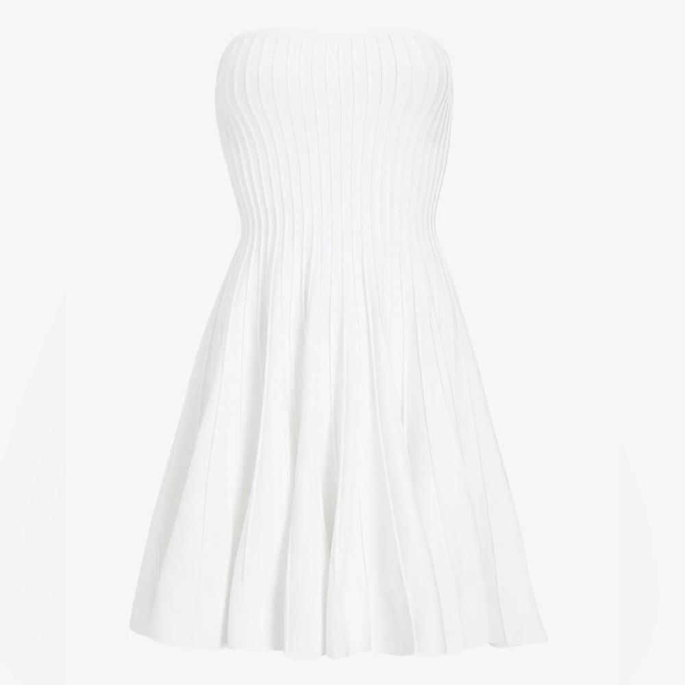 Flirty Strapless Ribbed Sweater Mini Dress - Picture 5 of 5